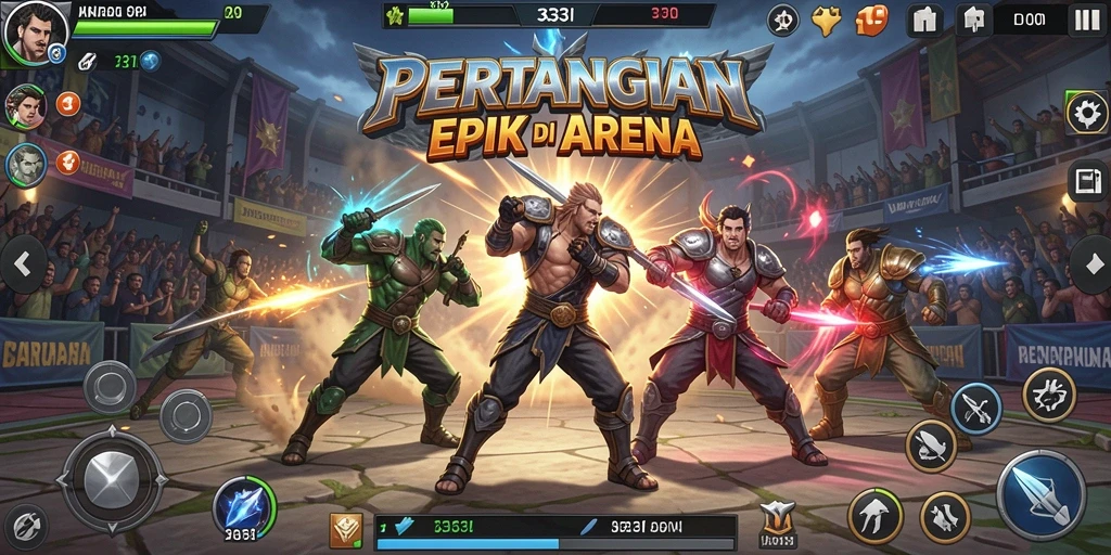 Tampilan aksi pertarungan seru dalam 333I.