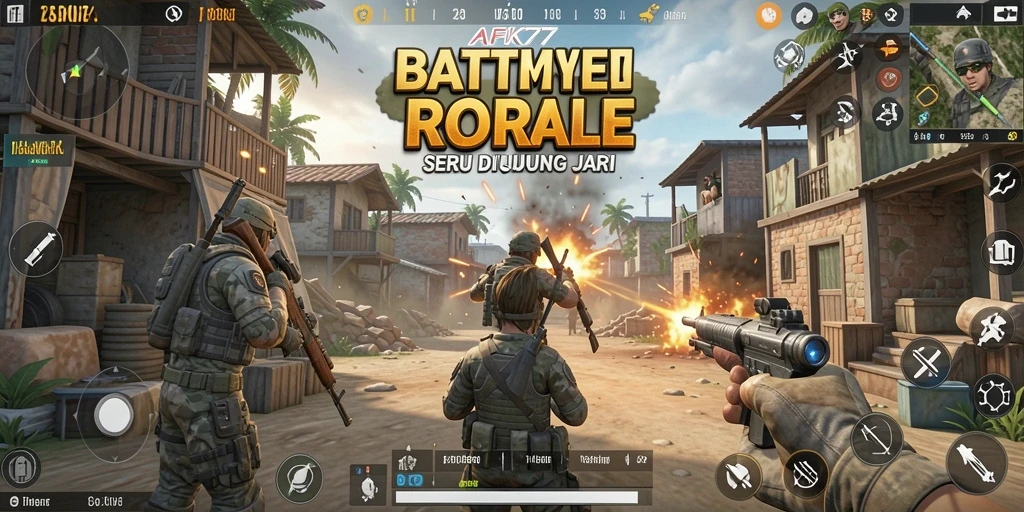 Gameplay mendebarkan dalam AFK77 yang menampilkan pertarungan intens.