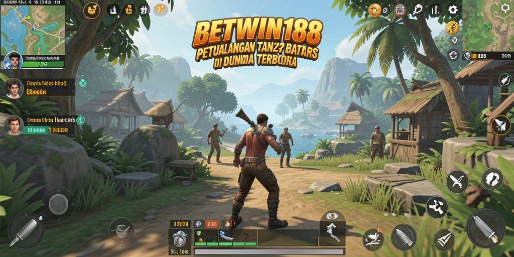 Screenshot BETWIN188 menunjukkan petualangan seru di dunia terbuka.