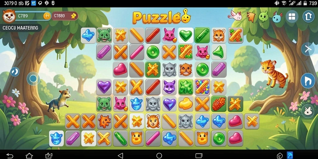 Screenshot gameplay C789 menunjukkan tantangan puzzle yang menarik.