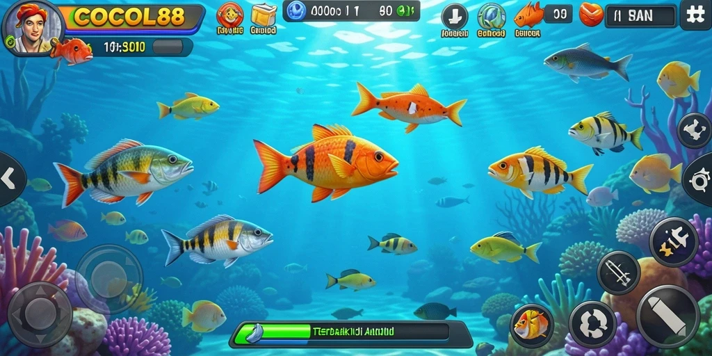 Gameplay COCOL88 dengan aksi tembak ikan yang seru.