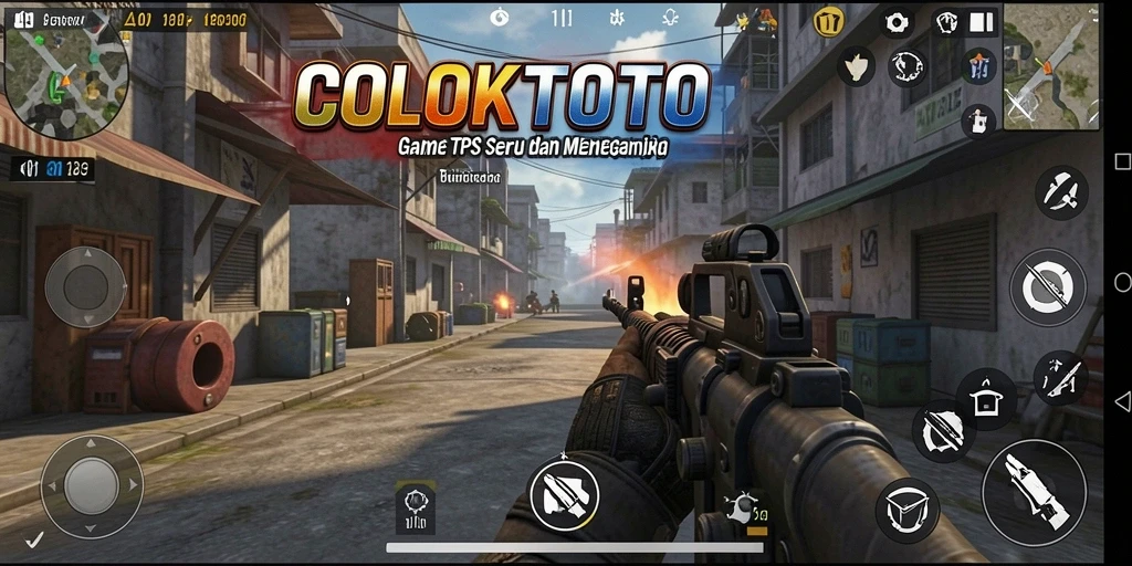 Tampilan seru gameplay COLOKTOTO dalam aksi TPS.