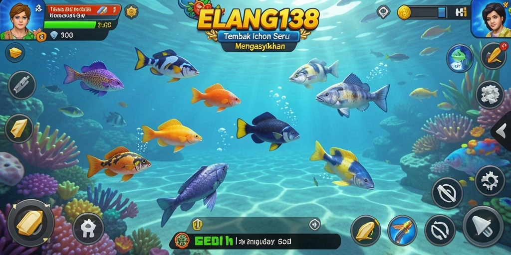 Screenshot ELANG138 menampilkan tindakan menarik dalam permainan Tembak Ikan.