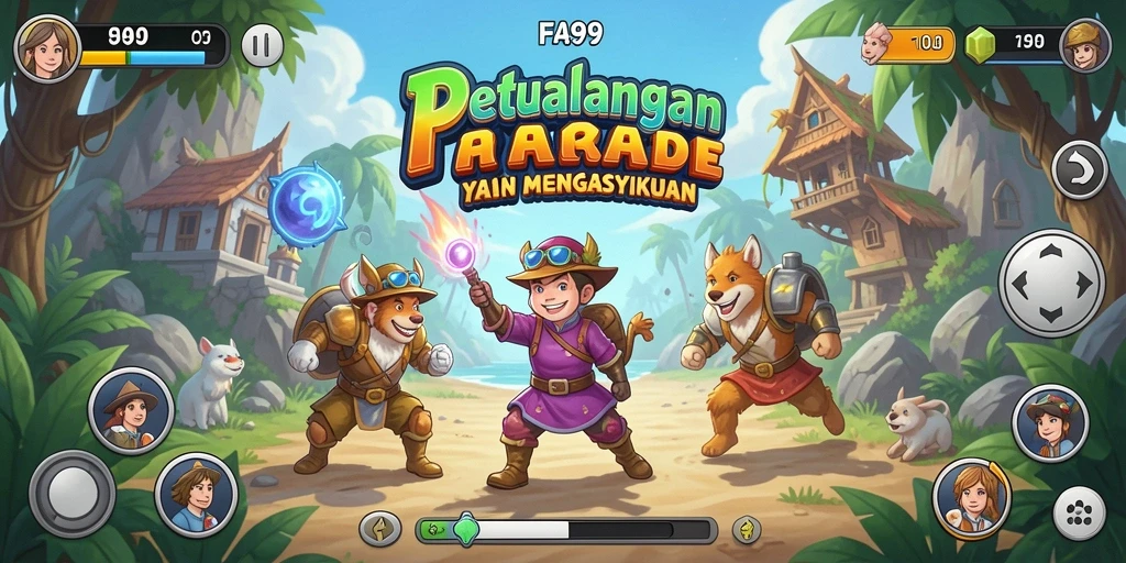Tangkapan layar gameplay <strong>FA99</strong> menampilkan aksi seru di level yang menantang.