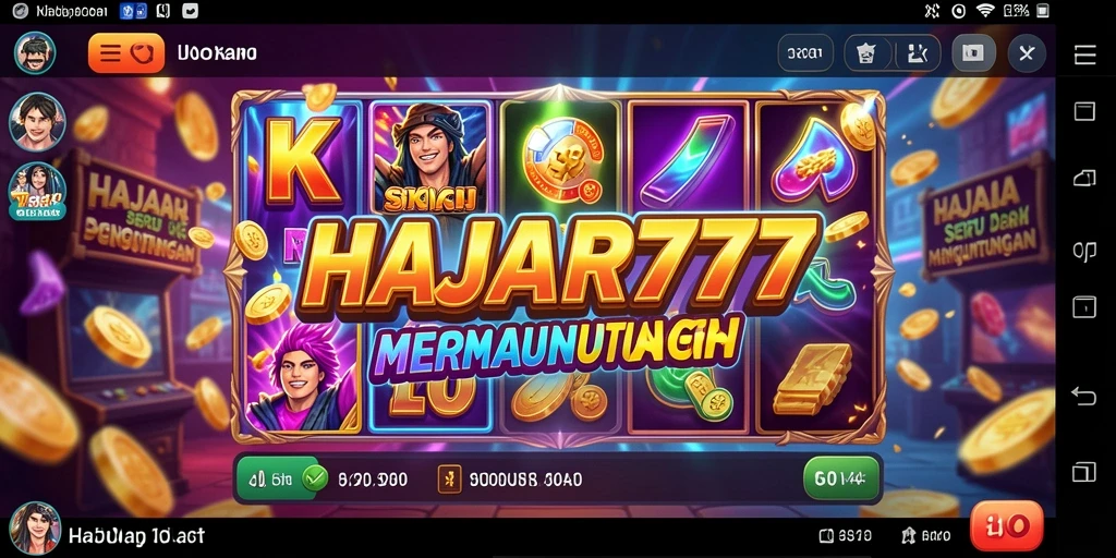 Tampilan gameplay seru di HAJAR777 dengan berbagai tema slot.