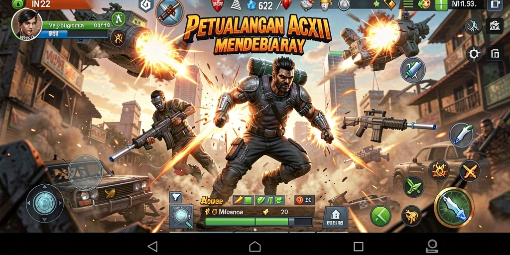 Tangkapan layar IN22 menampilkan aksi gameplay mendebarkan yang penuh tantangan.