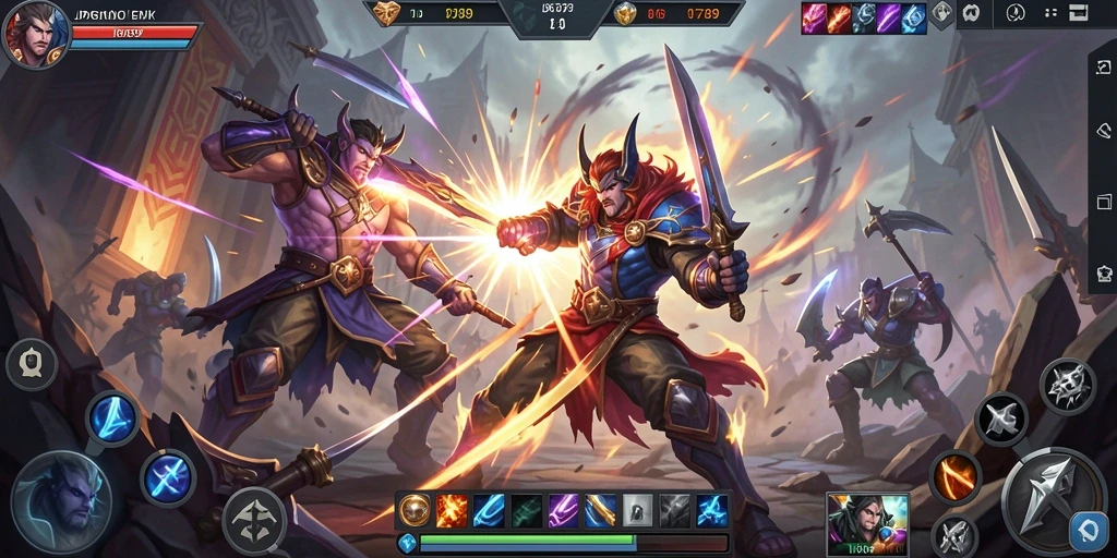 Tangkapan layar gameplay seru di JP6789 dengan aksi MOBA yang mendebarkan.