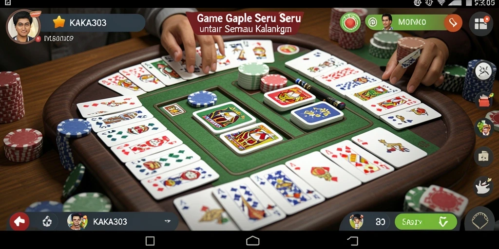 Gameplay seru Gaple KAKA303 yang penuh strategi.
