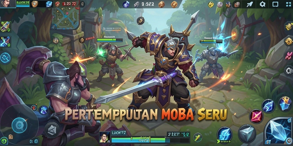 Tampilan gameplay seru di LUCKY72 dengan aksi pertempuran intens.