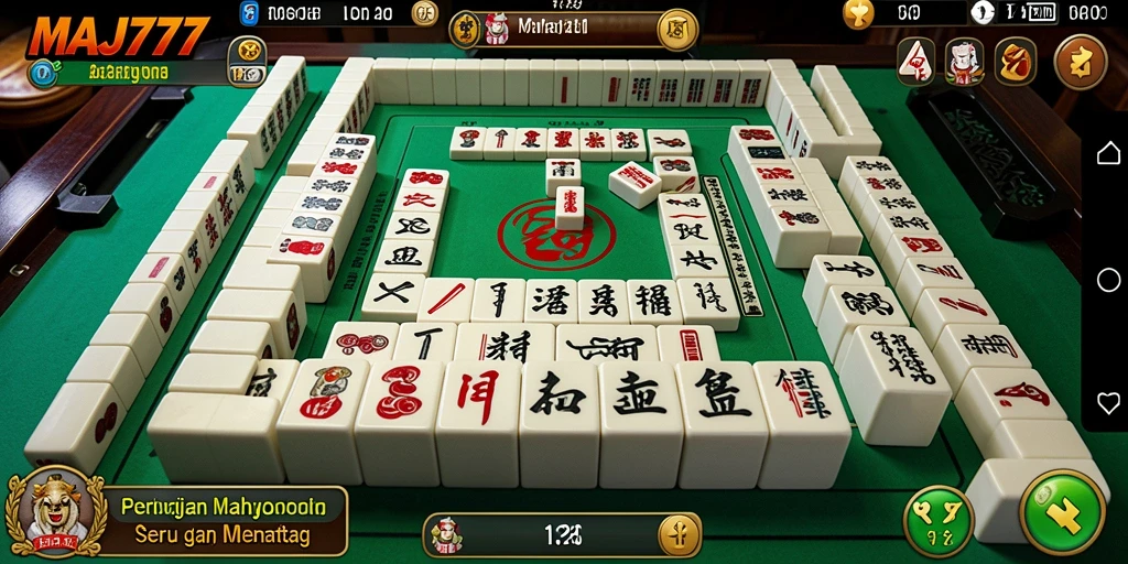 Tampilan menarik dari gameplay Mahjong di MAJ777.