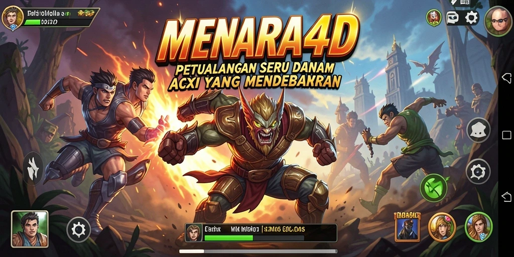 Screenshot MENARA4D menampilkan aksi seru dan grafik yang memukau.