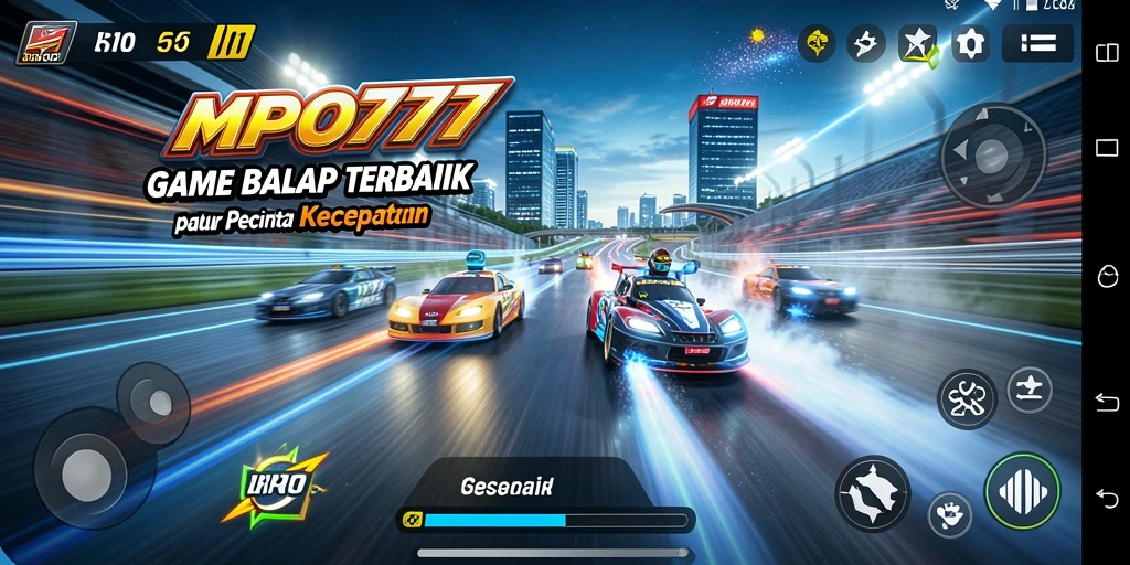 Tampilan seru dari gameplay balapan fitur utama MPO777.