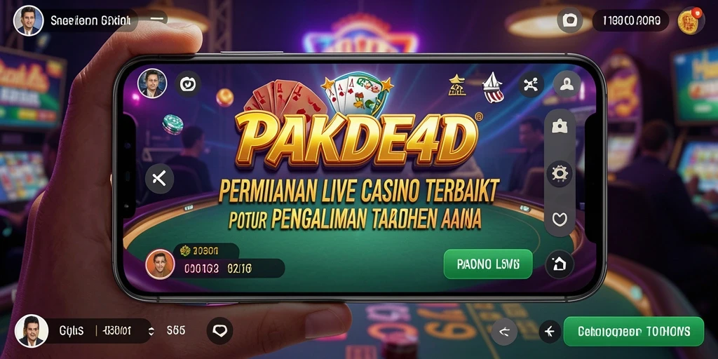 Gameplay seru PAKDE4D dengan dealer yang interaktif dan permainan Live Casino.