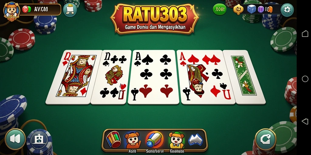 Tampilan gameplay Domino yang seru dan interaktif.