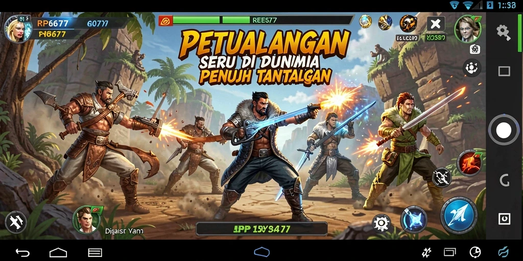 Tangkapan layar dari gameplay RP6677 menampilkan petualangan seru di dunia yang memukau.