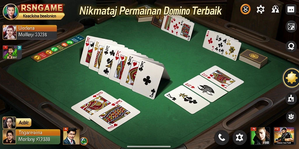 Tampilan seru dari gameplay RSNGAME yang penuh aksi Domino.