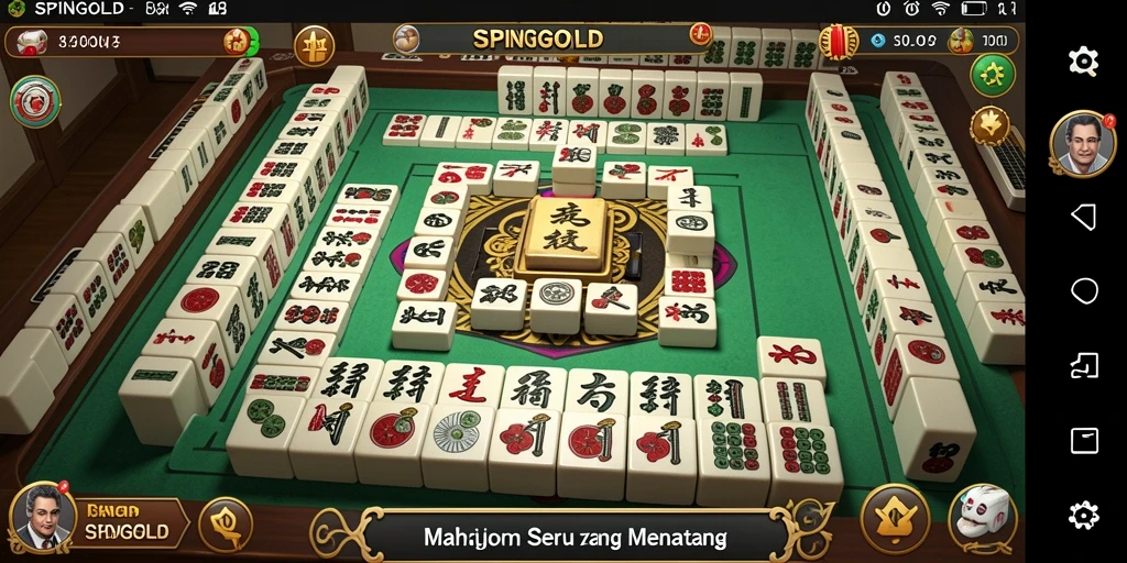 Tampilan gameplay SPINGOLD yang menarik dan seru saat bermain Mahjong.