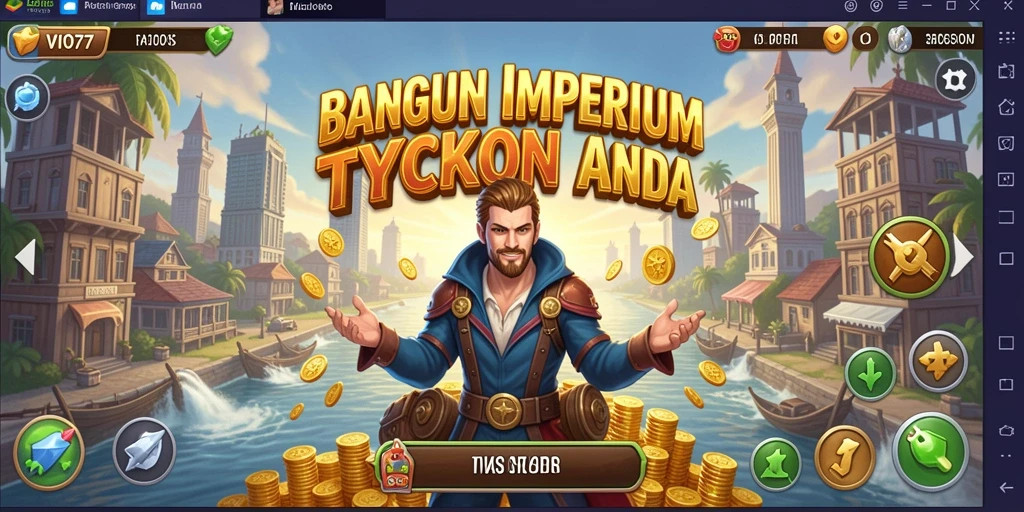 Tampilan gameplay VIO77 menampilkan keseruan mengelola bisnis Tycoon.